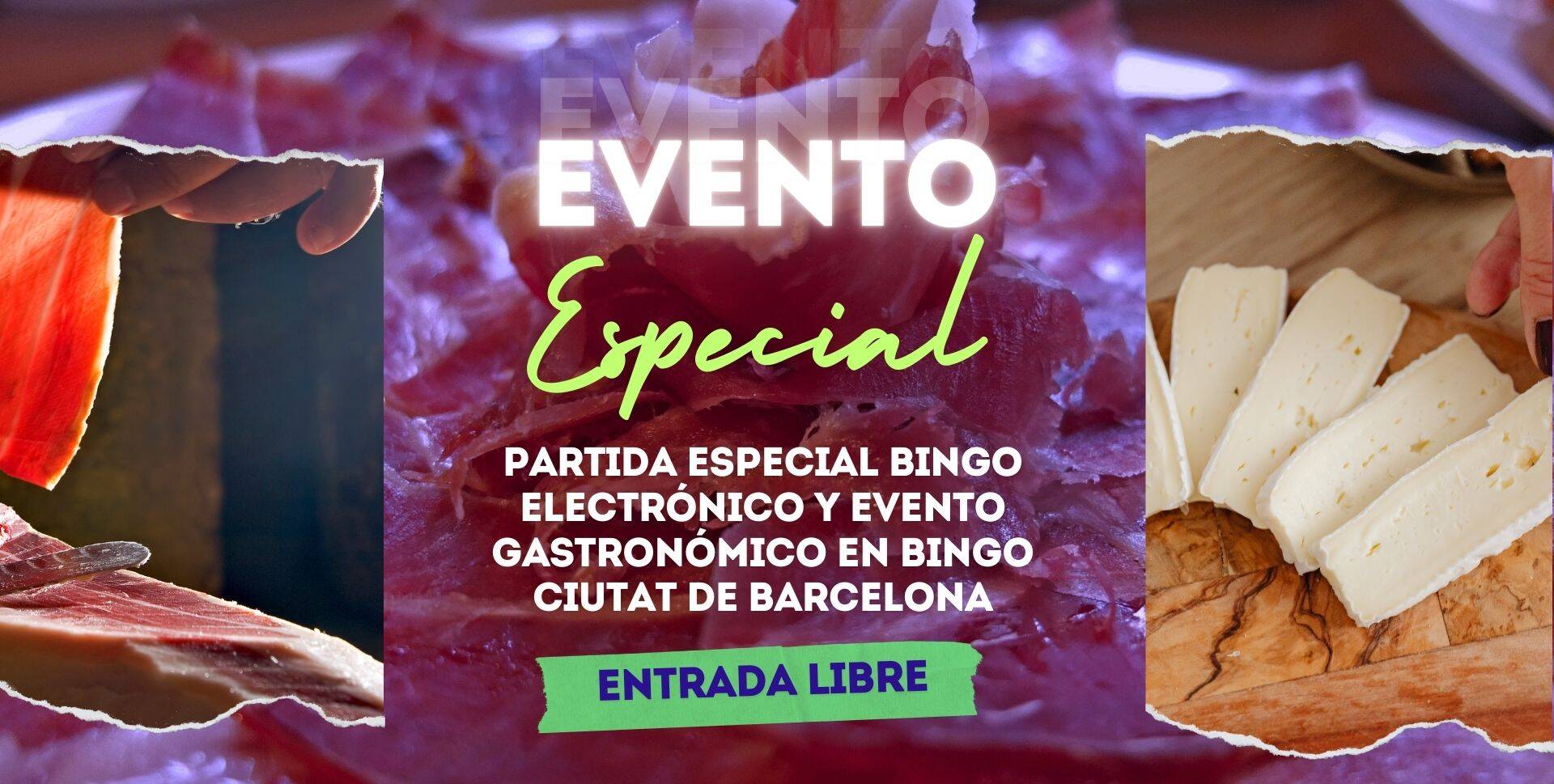 Noviembre Partida Especial Bingo Electrónico con Jamón al corte en Ciutat de Barcelona