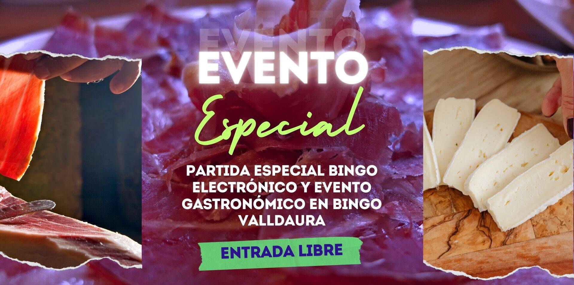 Diciembre Partida Especial Bingo Electrónico con Jamón al corte en Valldaura