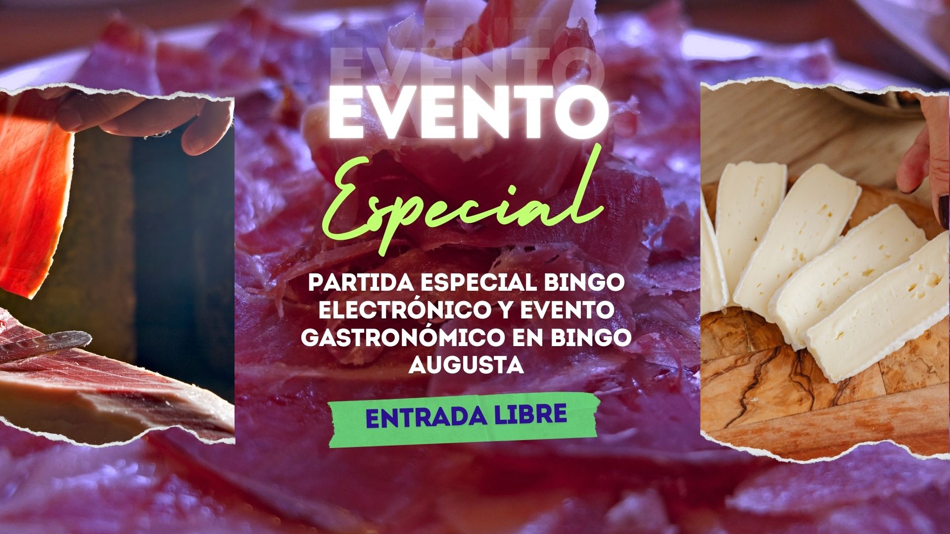 Noviembre Partida Especial Bingo Electrónico con Jamón al corte en Augusta